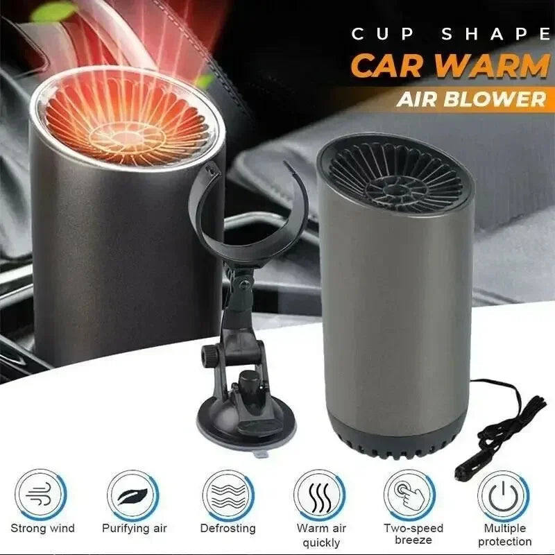 12V Car Heater Fan 2in1 Electric Dryer Heating Defogger Windshield Defroster Anti Fog Fan for Car Truck Vehicle Heating System