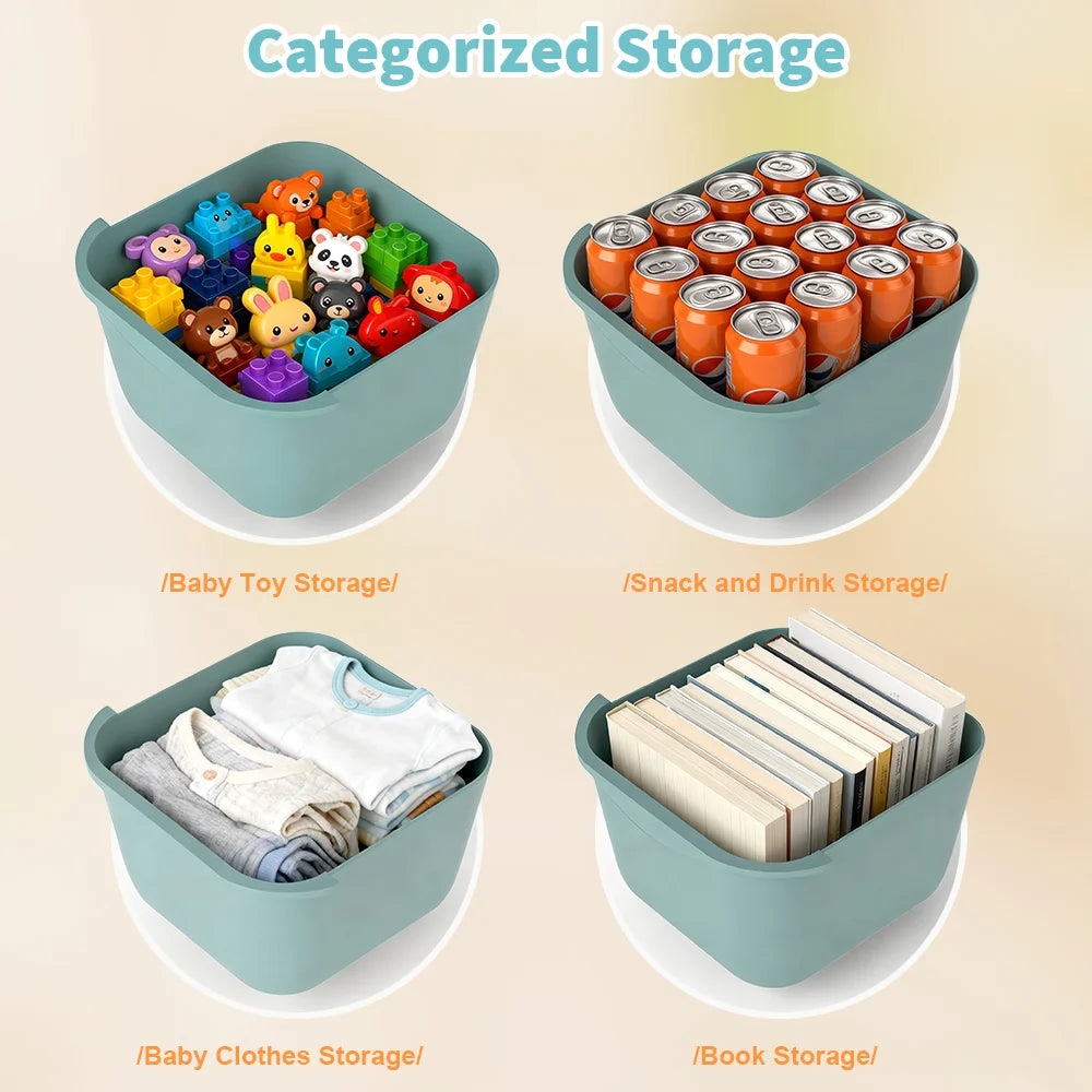 6/5 Tier Drawer Storage Cabinet Stackable Dustproof Storage Organizer with Wheels Floor-standing Storage Box Office Supplies