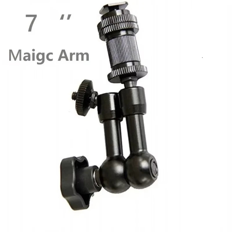Super Clamp 7/11 inches Adjustable Magic Articulated Arm for Mounting Monitor LED Light LCD Video Camera Flash Camera DSLR