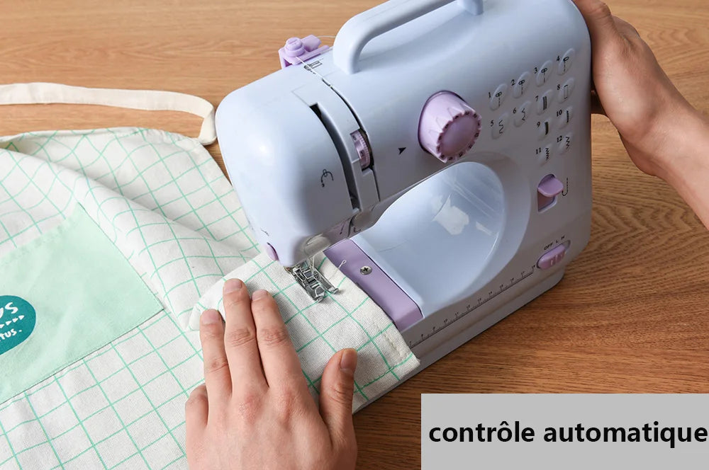Inne Portable Sewing Machine Mini Electric Household Crafting Mending Overlock 12 Stitches with Presser Foot Pedal Beginners