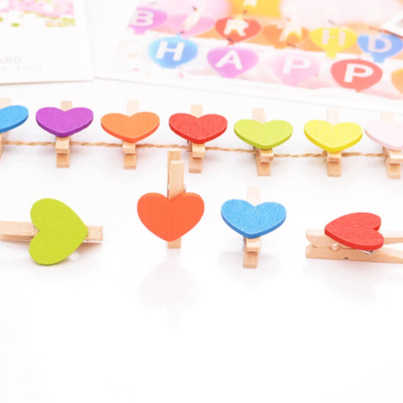 Mini 25mm Natural Wood Clip Clothes Organizer Photo Clip Clothespin Clothespin Wedding Party Wooden Clip  Pendant 10/100 Pcs