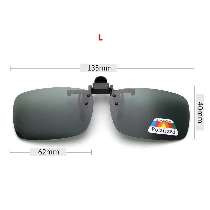 4 Color Grey Lenses Polarized Sunglasses Clip On Flip Up UV 380 Driving Fishing Night Vision Glasses Clips