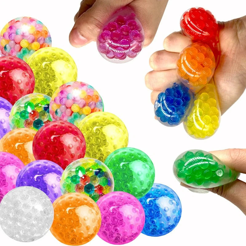 3.5cm Squeeze Ball Soft Rubber Grape Ball Stress Relief Party Favors Kids Boy Girl Birthday Party Supplies Gifts 5/10/15/20Pcs