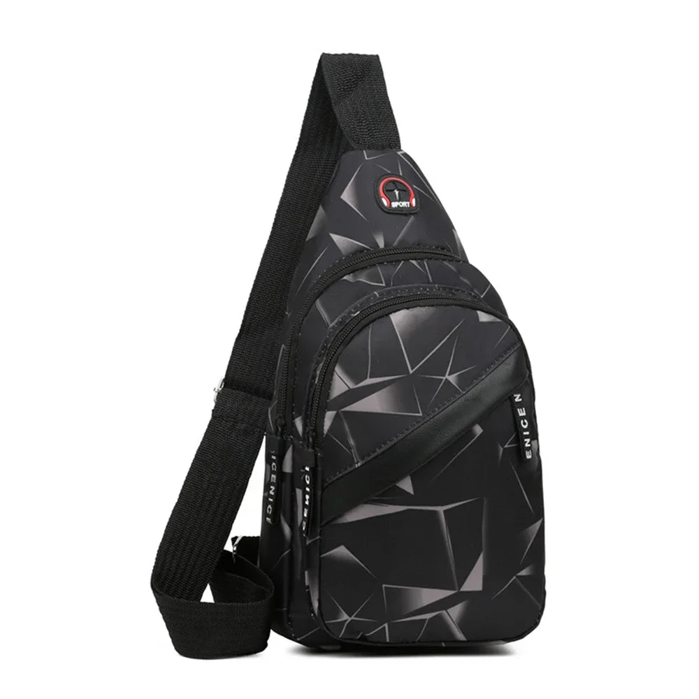 Chest Bag,Men's Casual Waterproof Crossbody Bag, Trendy Sports Bag, Multifunctional Small Bag, Shoulder Bag