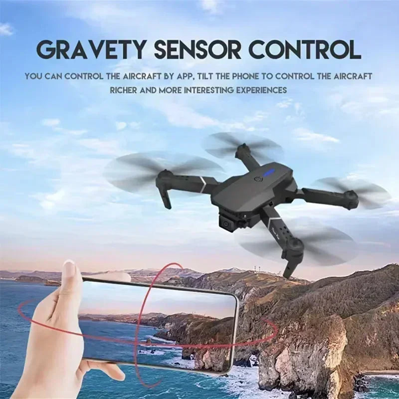 E88 Pro WIFI FPV Drone Wide Angle HD 4K 1080P Camera Height Hold RC Foldable Quadcopter Dron Helicopter Toy Christmas Boy's Gift