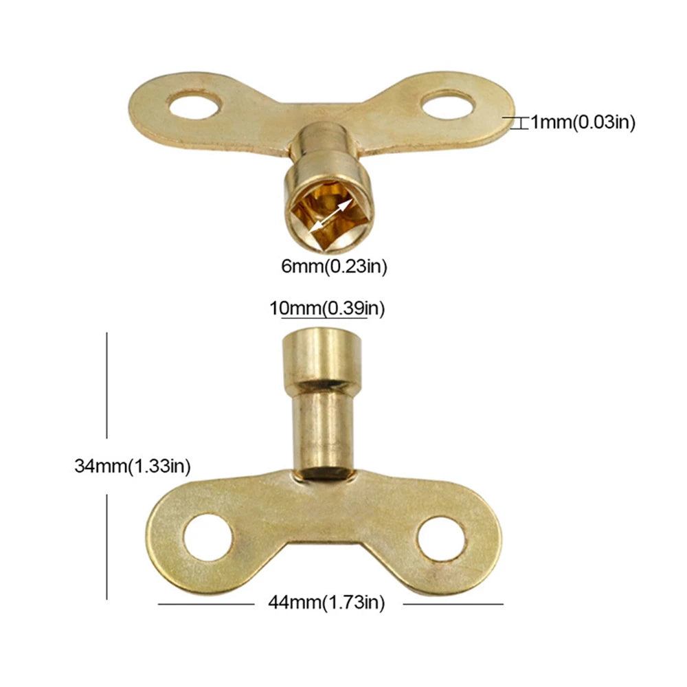4Pcs Plumbing Hole Faucet Key Radiator Water Valve Tap 6mm Square Socket Special Lock Wrench Iron For Air Valve Plumbing Tool