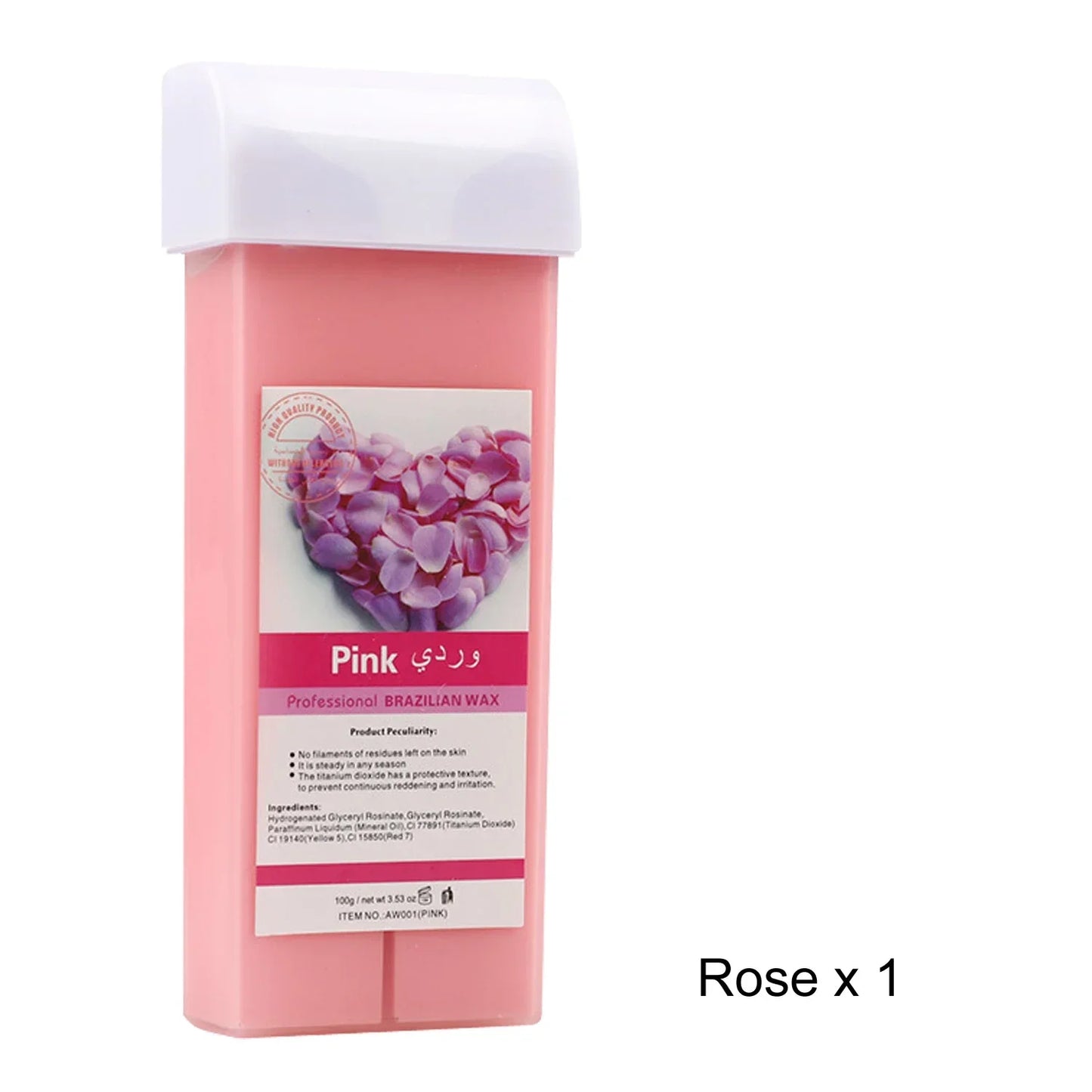 Painless Roll-On Wax Depilatory Honey & Aloe Vera Wax Cartridge for Bikini And Body Hair Removal Compatible with Wax Warmers
