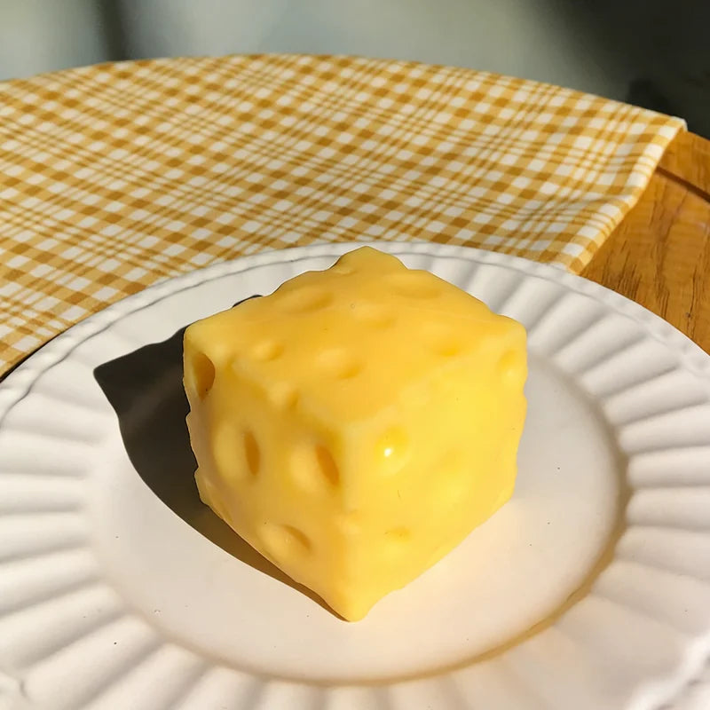 Extra Large Size Cheese Fidget Toy Slow Rebound Shapeable Venting Ball Realistic Giant Squeeze Toys for Adult Stress Relief