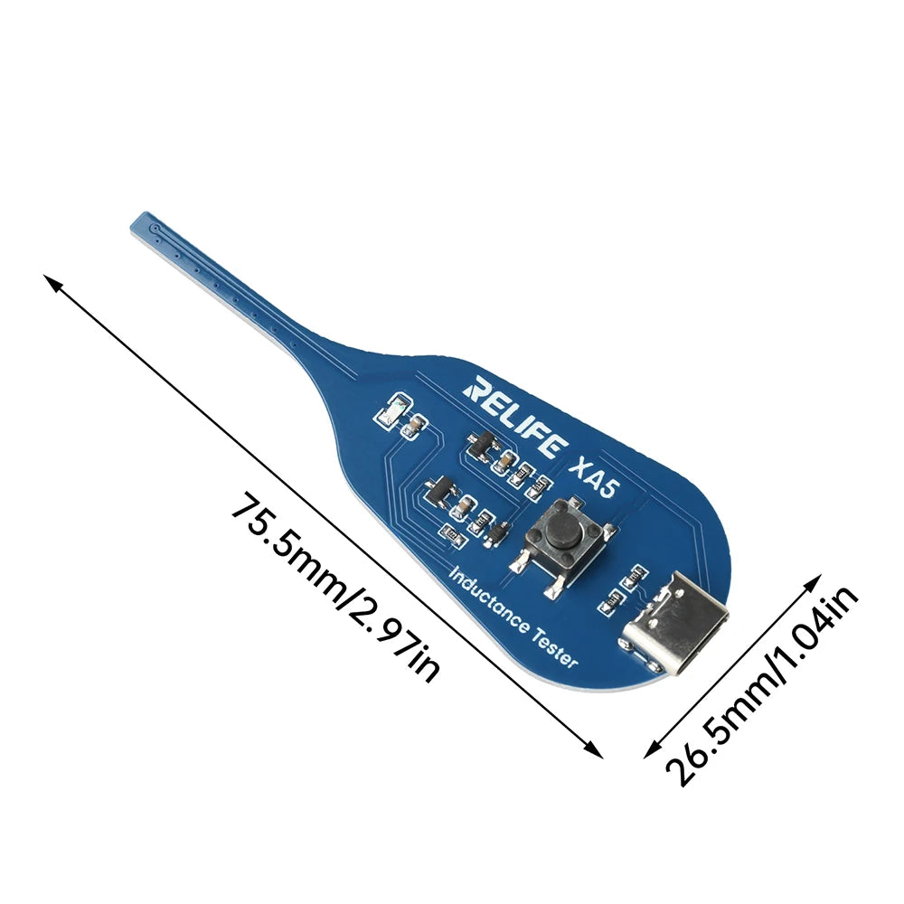 Type-C Inductance Tester Electromagnetic Non-Contact Fault Detection for Phones PCB Motherboard Repair Diagnostics Tool