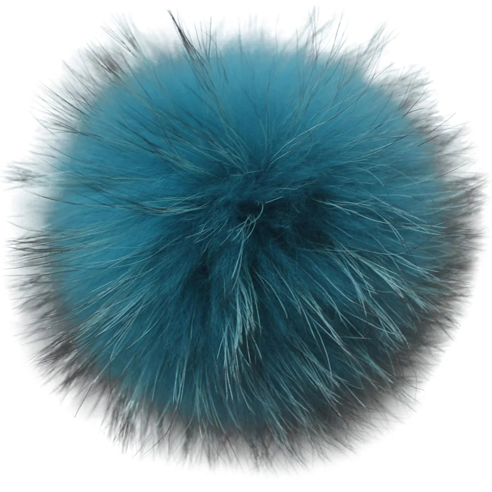 Big Fluffy Real Fur Fox Pompoms With Button DIY Raccoon Fur Pom Poms Balls Natural Fur Pompon For Scarves Hats Caps Accessories