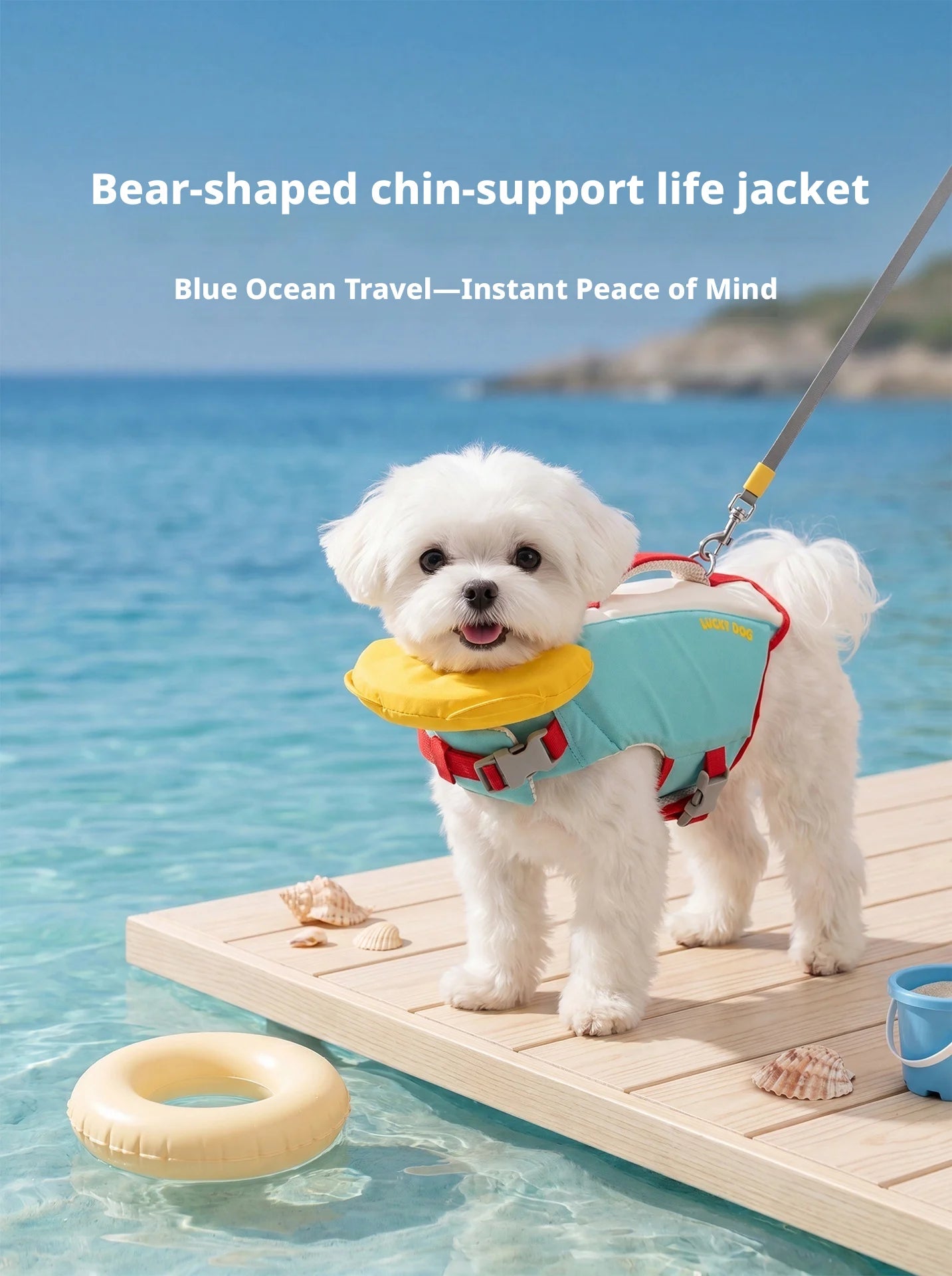 SHINEKNOT Summer Dog Life Jacket Portable Super Large Buoyancy Swimming Suit Small And Medium-Sized Dog Clothing