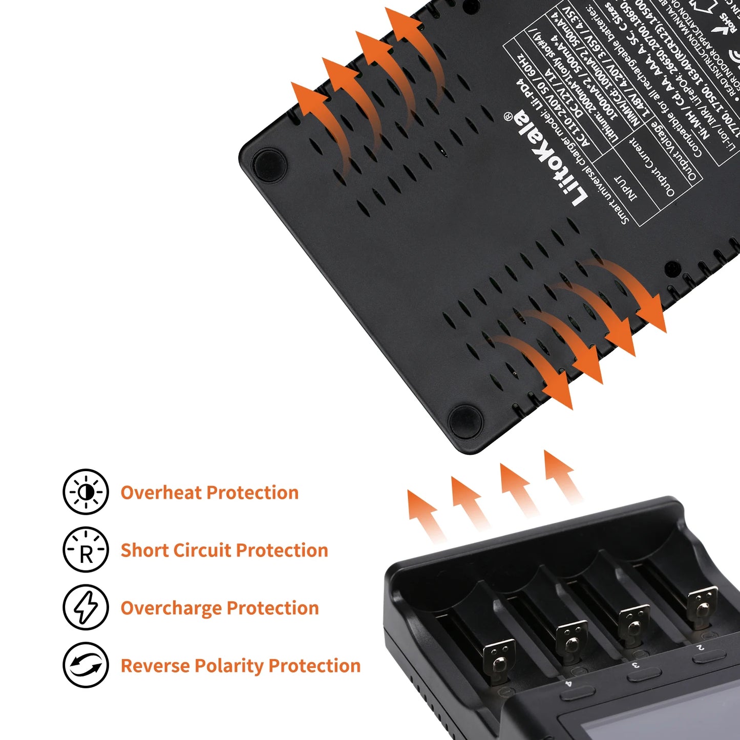 LiitoKala Lii-PD4/PD2 AC PD Charger LCD Fast Charging 4/2-Bay for 21700/18650/AA/AAA Multi-Protection Auto-Detect