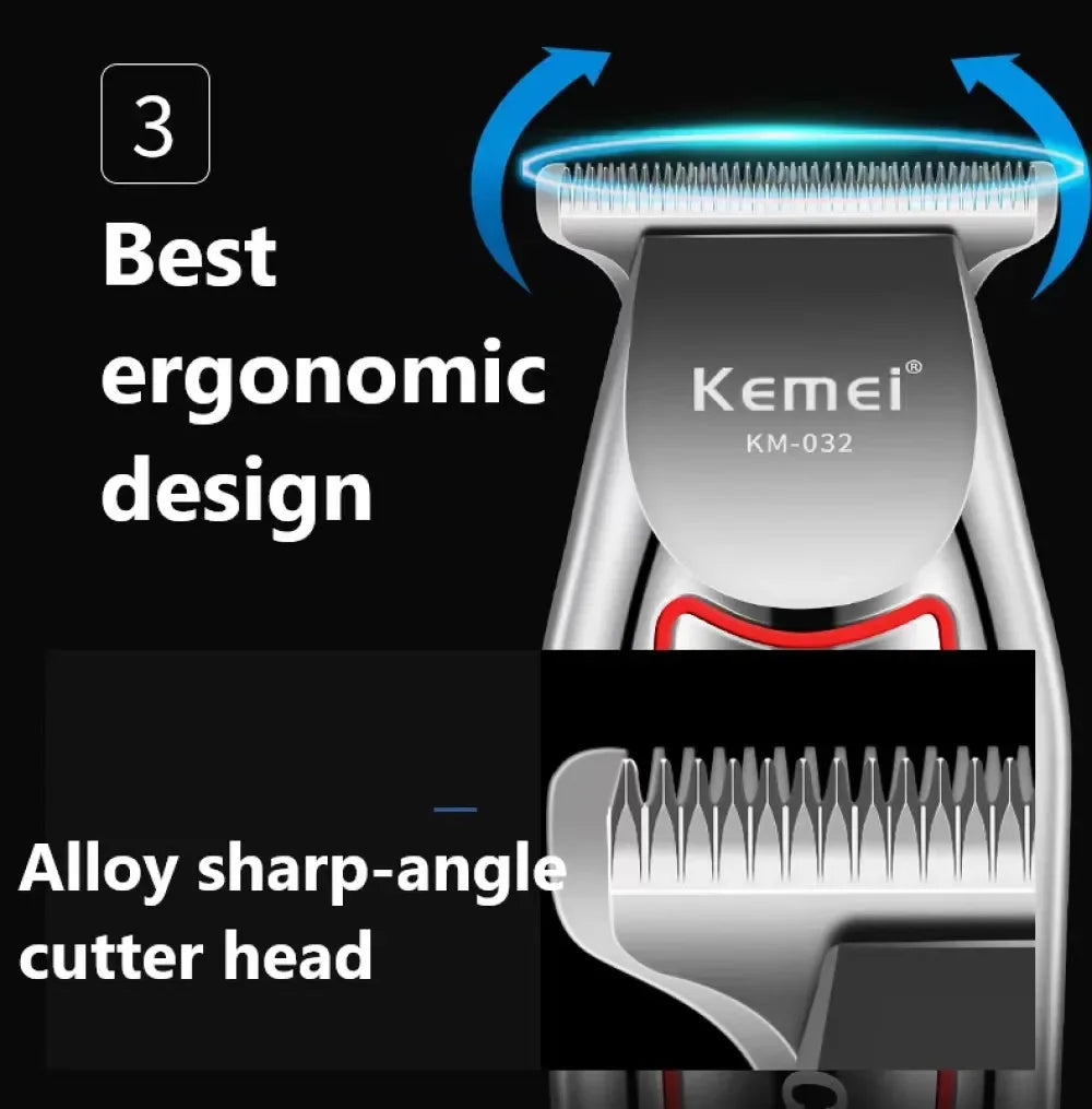 KEMEI Profession Hair Trimmer Electric Beard Trimmer for Men Hair Clipper Hair Cutter  Machine Hair Cut Grooming Kit KM-032