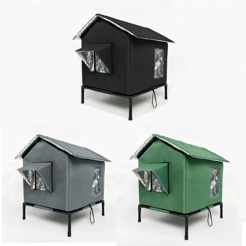 Outdoor waterproof cat house, detachable and height increasing waterproof stray cat house, foldable winter cat nest, pet nest