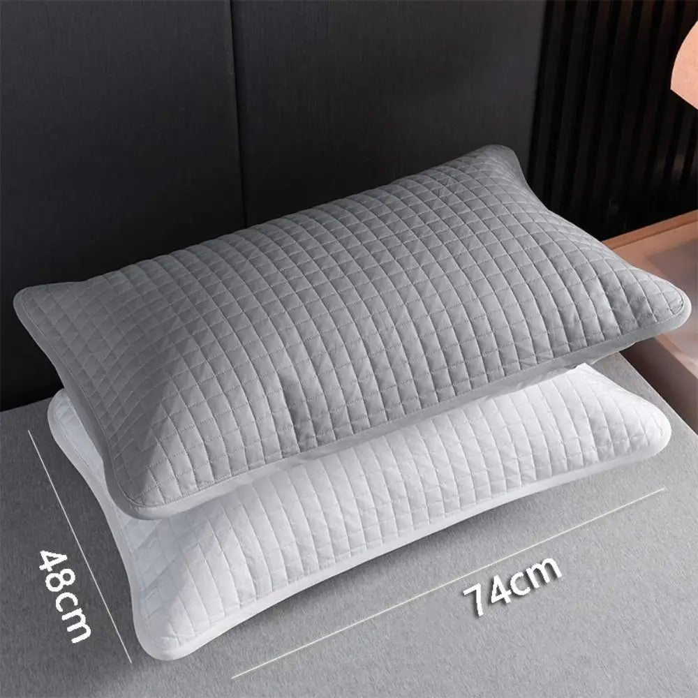 Anti Comfortable Cotton Pillow Cover Head oil Isolation layer Pillow Case Protector Sweatproof Waterproof Pillowcase household