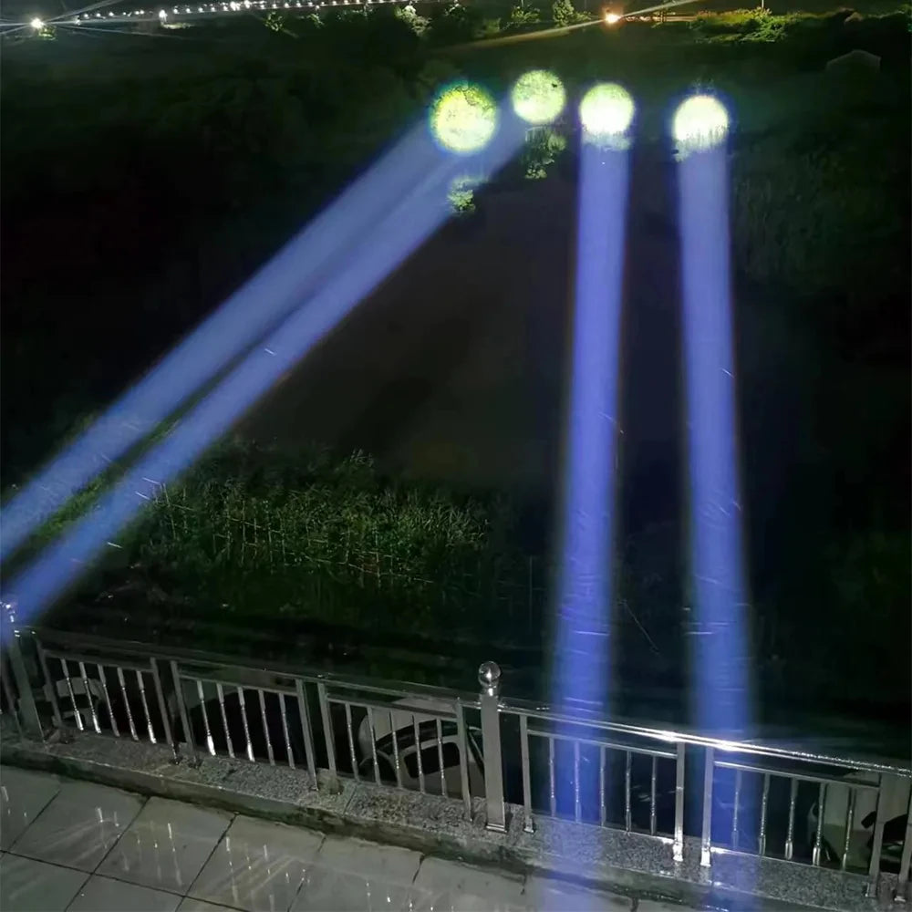 hit product long-range kilometer ultra bright flashlight, outdoor waterproof high-power strong light flashlight, rechargeable