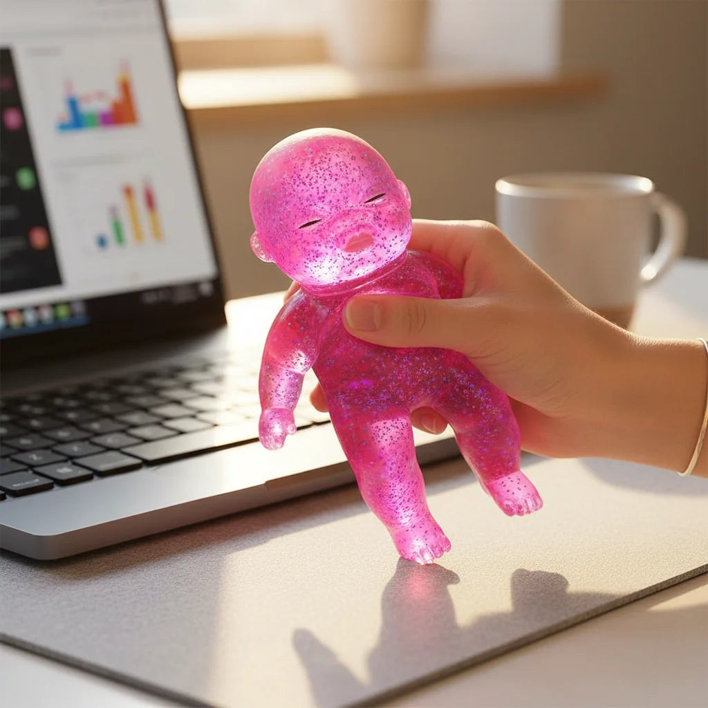 Vivid Sugar Baby Squeeze Toy Squishy Baby Slow Stress Ball Rebound Decompression Toy For Adult Kid Relieve Stress Home Decor