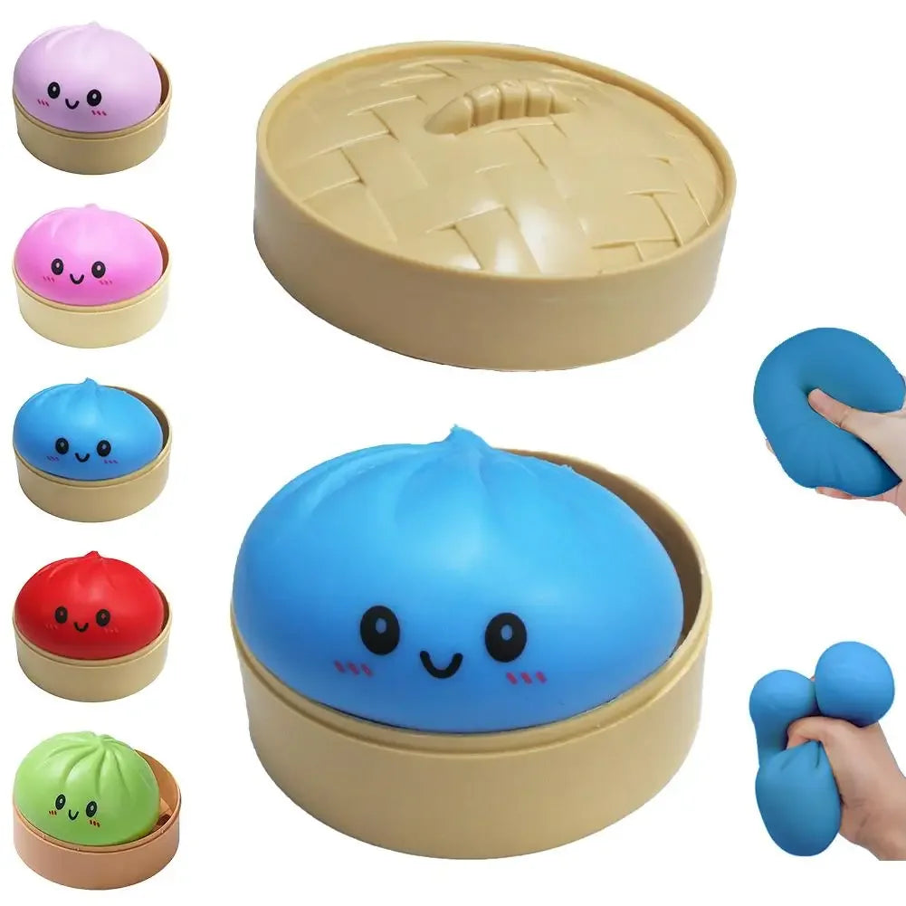 Colorful Dumpling Squishes Stress Balls Reusable Low Rebound Decompression Toys Dough Ball Unique Home Decoration Gifts