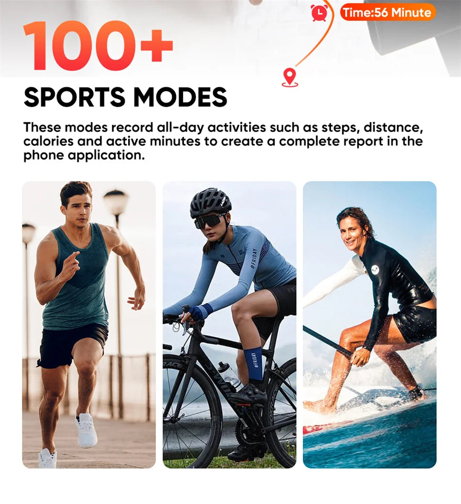 Watch Ultra K62 Men Women 1000mAh AMOLED 100+Sport Heart Rate HD Bluetooth Call GPS Track Waterproof Smart Watch For iOS Android