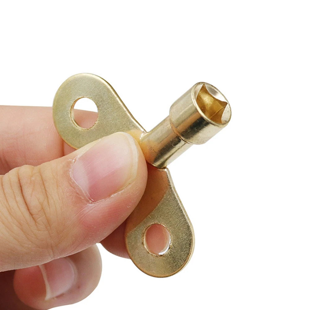 4Pcs Plumbing Hole Faucet Key Radiator Water Valve Tap 6mm Square Socket Special Lock Wrench Iron For Air Valve Plumbing Tool