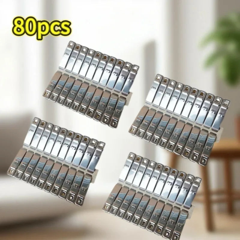 Stainless Steel Clothes Pegs Windproof Metal Clamps Metal Laundry Clothes Clips Multifunction Clothespins with Strong Clamp