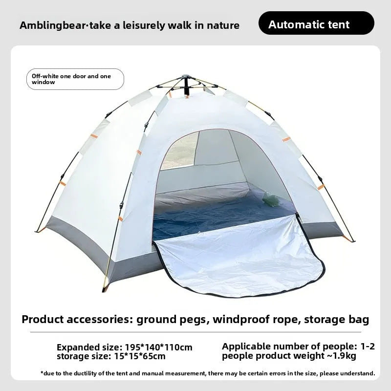 3-4 Person Instant Pop-Up Camping Tent Waterproof UV Protection Automatic Tent for Outdoor Hiking
