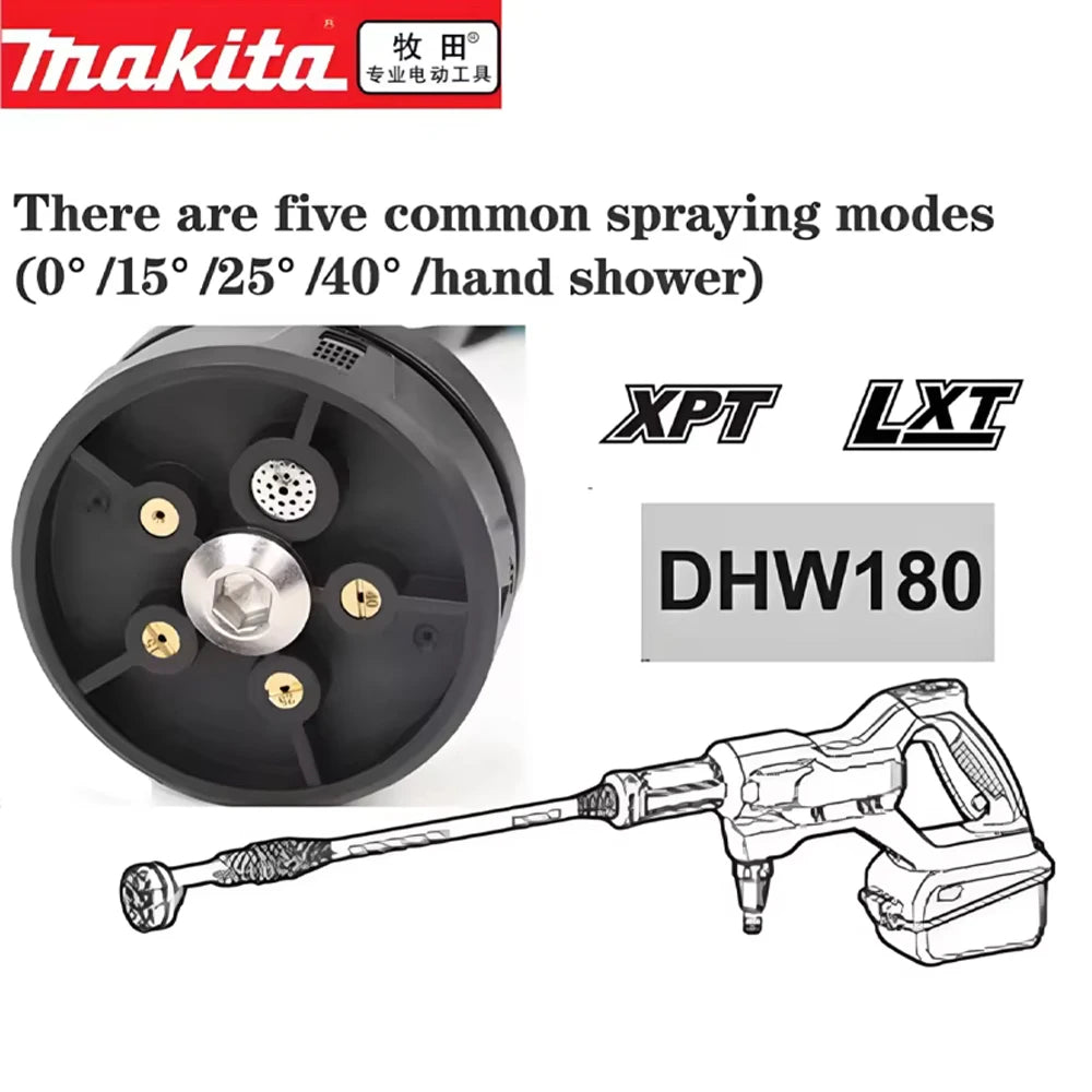 2026 new model Makita DHW180 Battery High Pressure Washer 18V Cordless Portable Cleaning Device High Flow Rate Power Tool