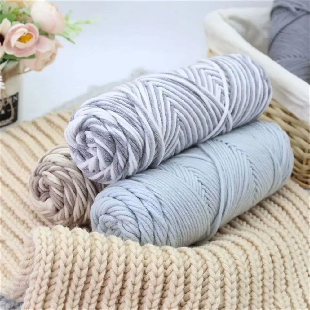 Lover Scarves Handmade 100g Hand Knitting DIY Knitting Chunky Crochet 8 Ply Thread Milk Cotton Yarn Woolen Yarn