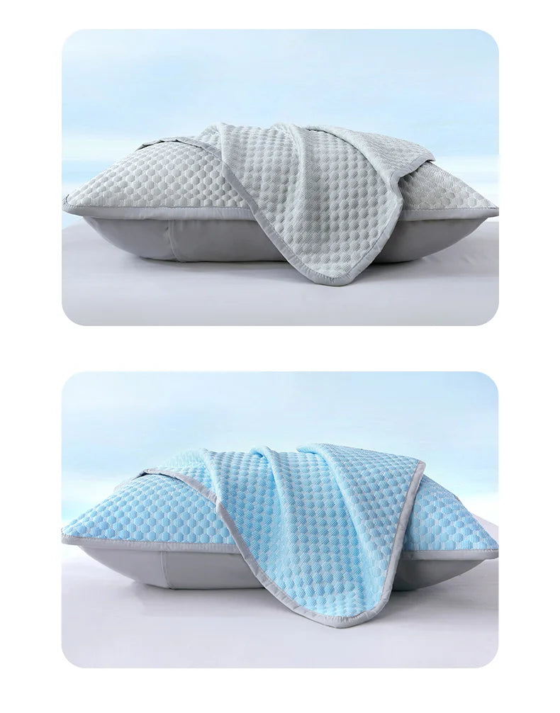 1pc-Summer Cool Bean Pillowcase - Breathable Air Conditioning Pillow Cover for Hot Sleepers No Insert Included 48 x 74cm