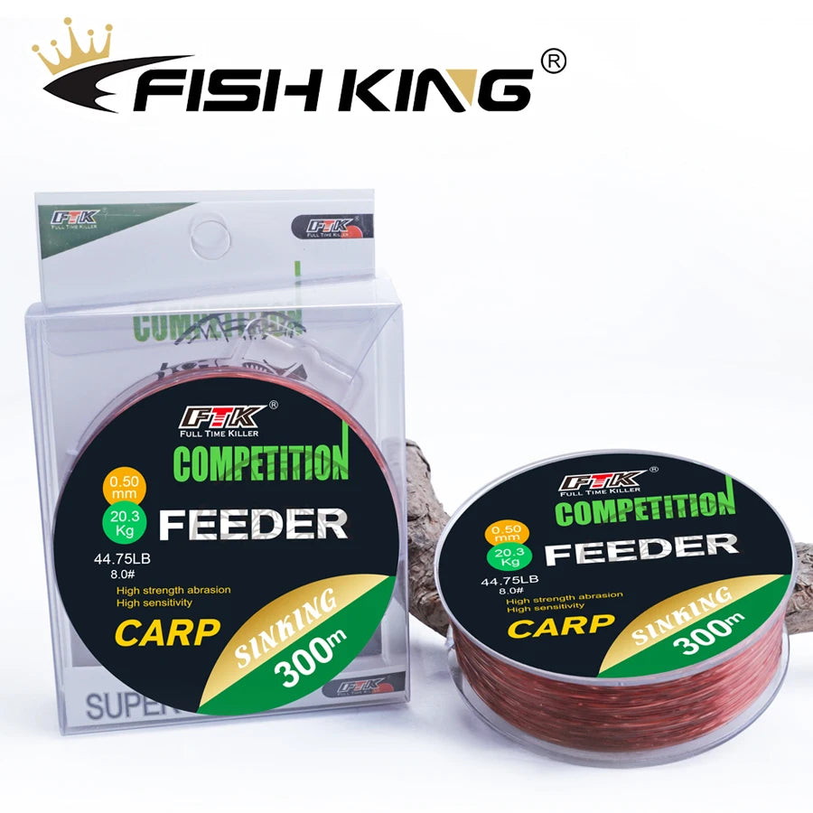 FTK 3D Invisible Carp Fishing Line Nylon150m/300m Super Strong Monofilament Fluorocarbon Tensile Spot Line for Pesca