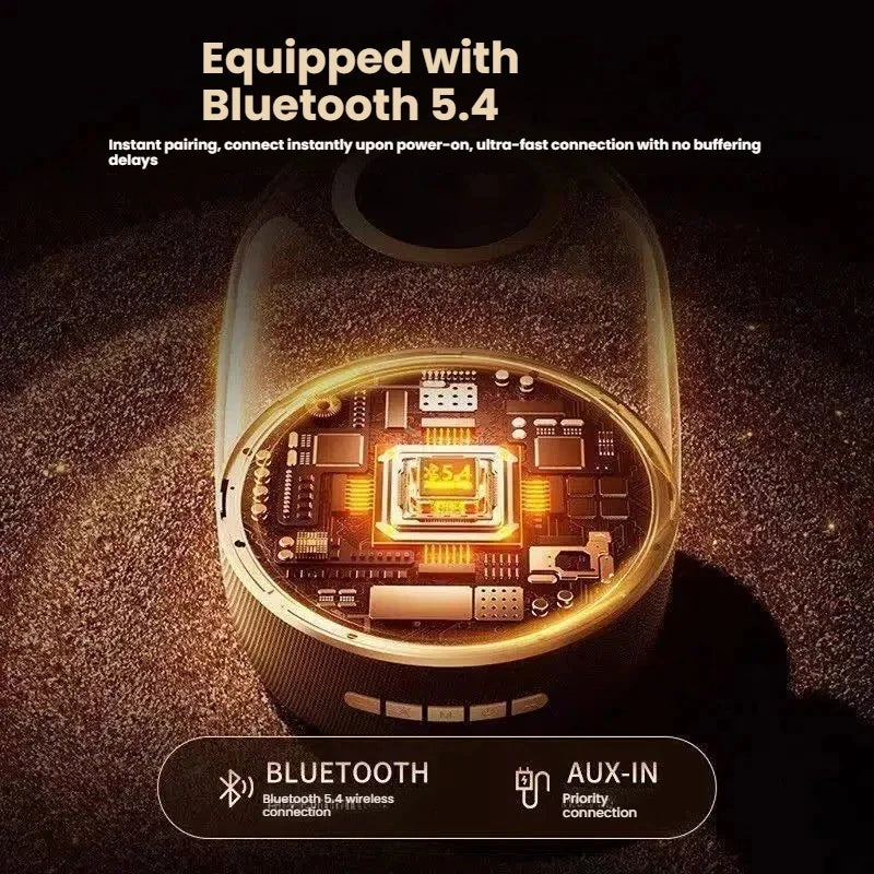 Glaze 5 Subwoofer Bluetooth 5.3 Audio Breathing Lamp Speakers Hi-Fi Acoustic Wireless Soundbar Portable Speaker for Home Theater