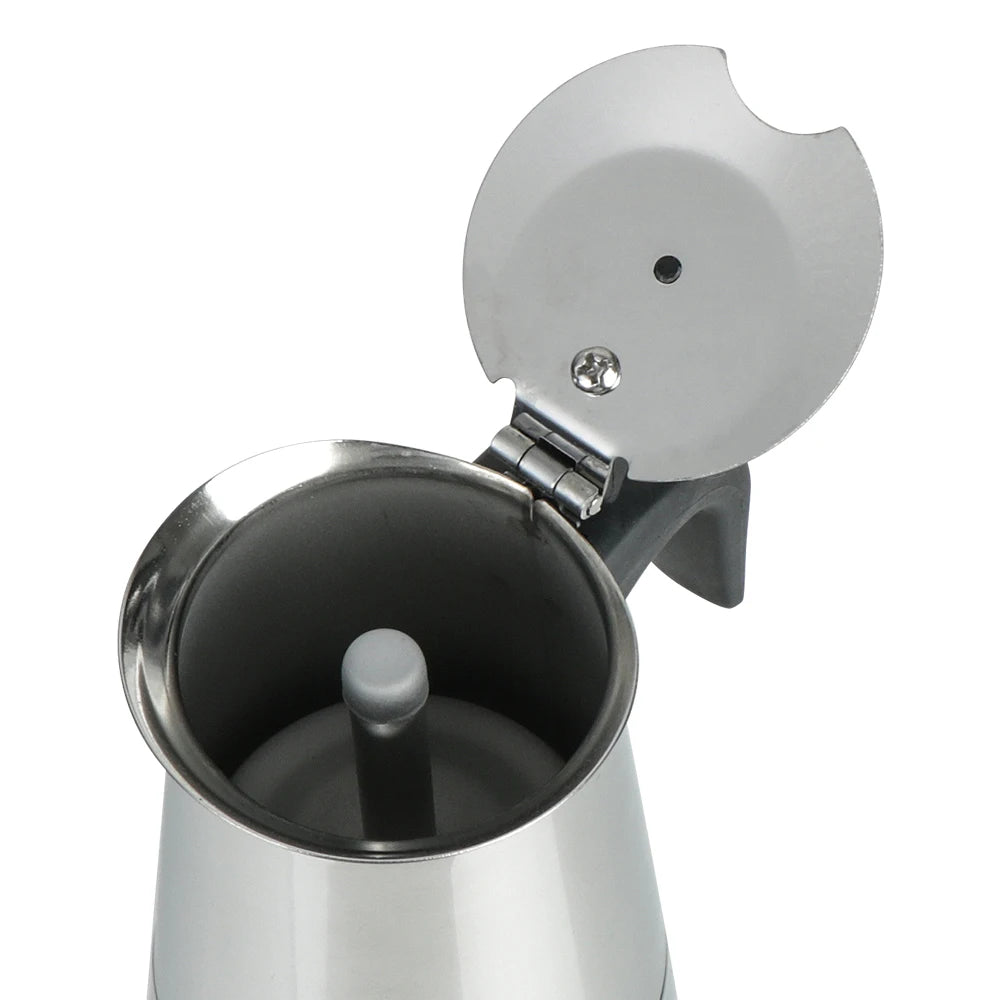 Stainless Steel Moka Coffee Maker Coffee Maker Pot Coffee Pot for Kitchen Mocha Espresso Latte Stovetop Filter 2/4/6/9 Cups