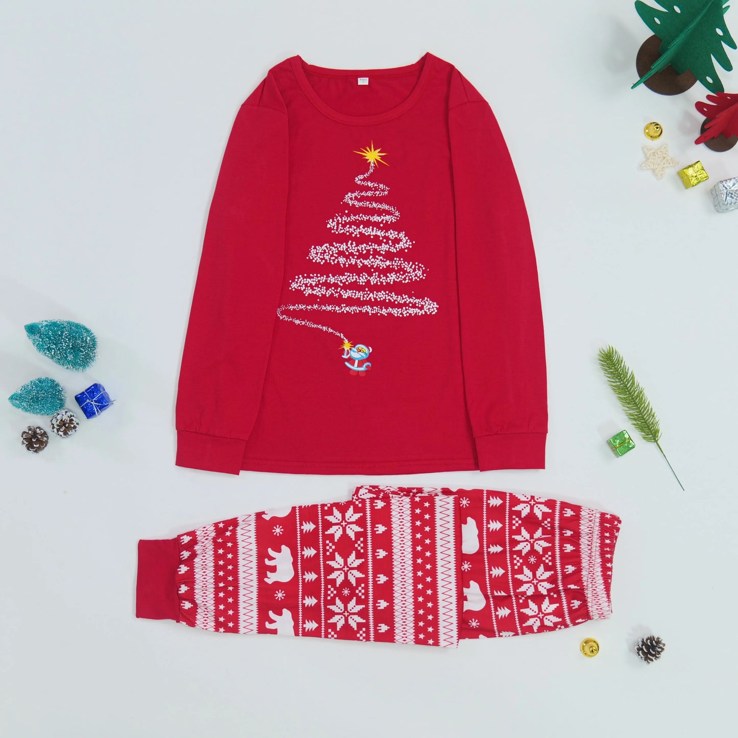 Christmas Look Pajamas Set Mom Dad Kids Dog Matching Pyjamas Cute Elf Print Sleepwear Soft Loose 2 Pieces Suit Xmas Wear Pijamas
