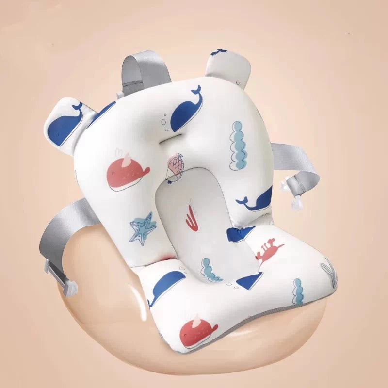 Baby Bath Seat Support Mat  Infant Anti-Slip Soft Comfort Body Cushion Foldable Baby Bath Tub Pad Chair Newborn Bathtub Pillow