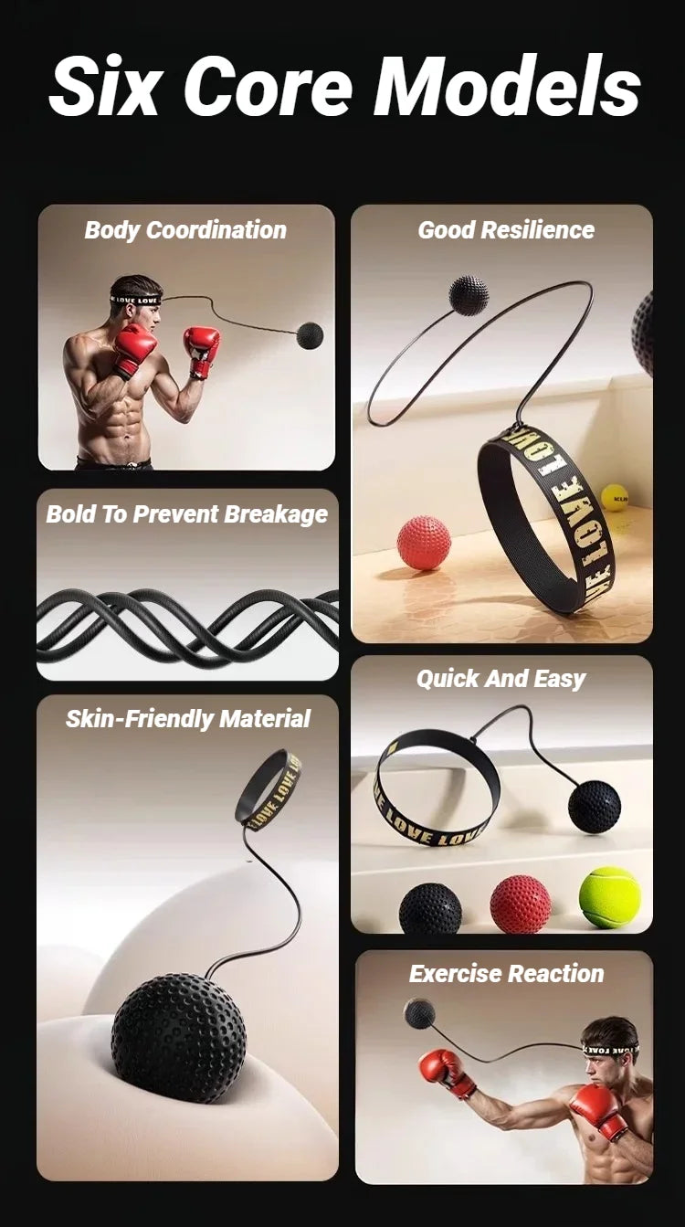 1Pcs MMA Boxing Speed Ball Head-Mounted Pu Punch Sanda Training Hand Eye Reaction Home Sandbag Fitness Equipment Gym Muay Thai