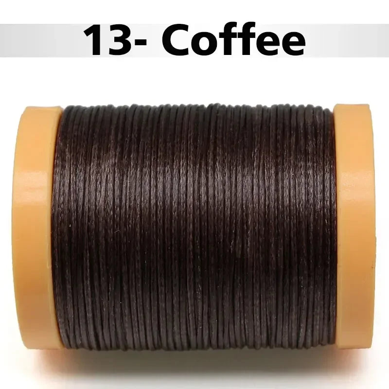 Handmade Flat Wax Thread for Leather Craft, Hand Stitching, DIY Wax Coated Strings, Repair Shoes, Sewing Tools, 0.8mm, 1.0mm