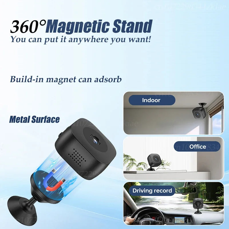 4K Mini Security Camera Full Color Night Vision High Definition WiFi Monitor Waterproof Motion Detect Surveillance Smart Home