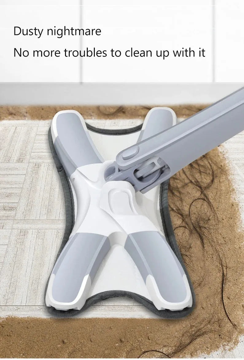 X-type Flat Floor Mop for Hardwood Wood Ceramic Tiles Home 360 Degree Squeeze Mop Hand-free Wash Lazy Mop Home Cleaning Tools
