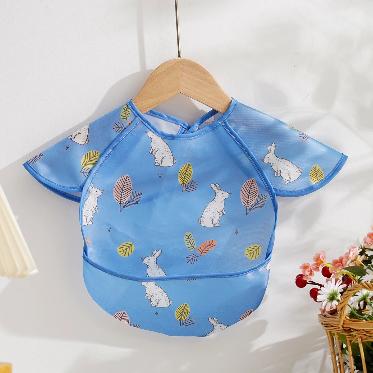 Kangobaby #My Soft Life# New Waterproof Baby Sleeveless Feeding Bib Fashion Full Body Cover
