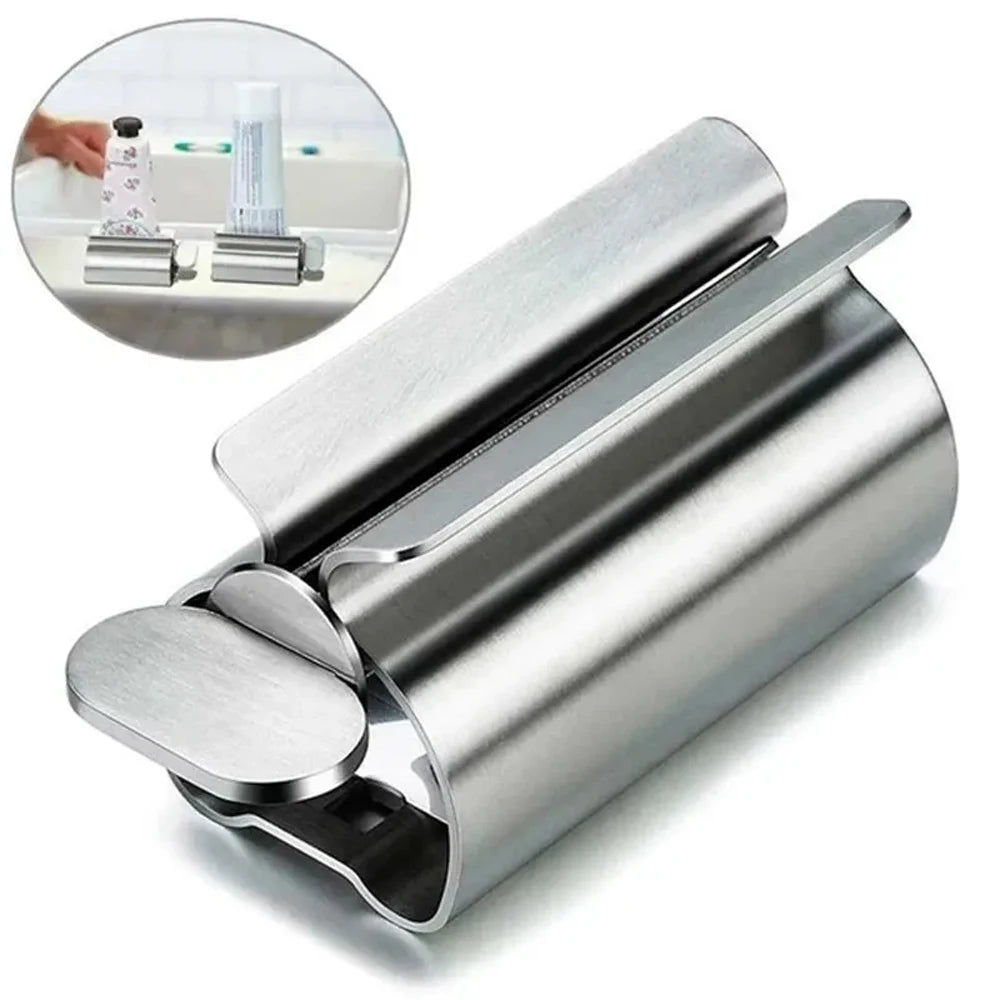 1/2PCS Toothpaste Squeezer Tube Roller Stainless Steel Wringer Roller Rotate Dispenser for Cosmetics Bathroom Accessories