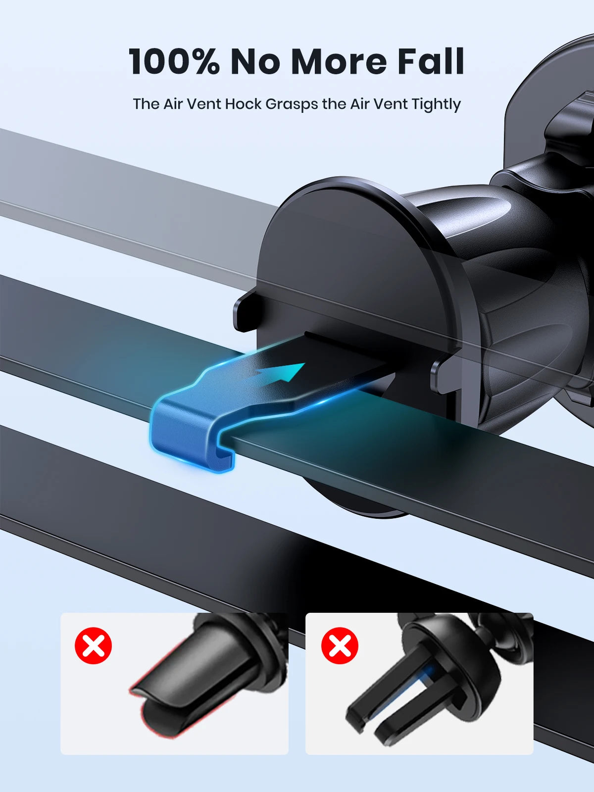 TOPK Magnetic Phone Car Mount Phone Holder for Cars Air Vent Upgrade Hook Clip Car Phone Holder with Strongest Magnet for Phones