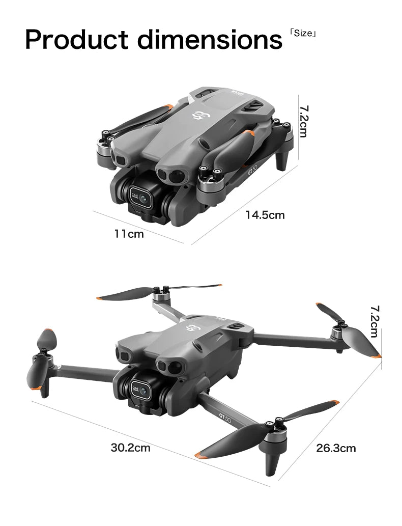 2026 NEW Original GT50 PRO RC Drone 8K HD Dual Cameras WiFi GPS 20mins Flight Aerial Photography Quadcopter Remote Control Toys