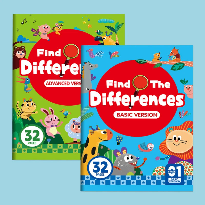 Hidden Differences Activity Book, Featuring 32 Interactive Observation Games and Memory Exercises |   Attention and Concentration Training |   Visual Perception Skills, Focused Attention Games with Numbered Pages |   Find the