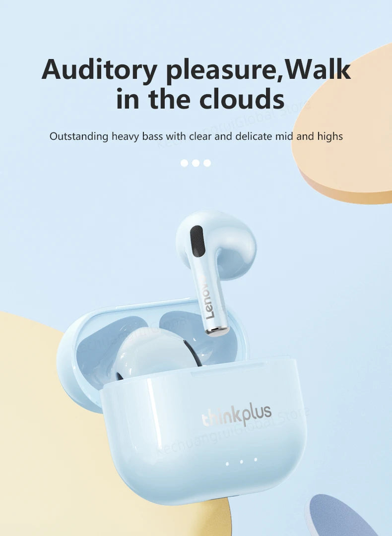 Lenovo LP40 II Earphones Original LP40 plus TWS Wireless Bluetooth 5.3 Headphones Sport Noise Reduction Touch Control Earbudss