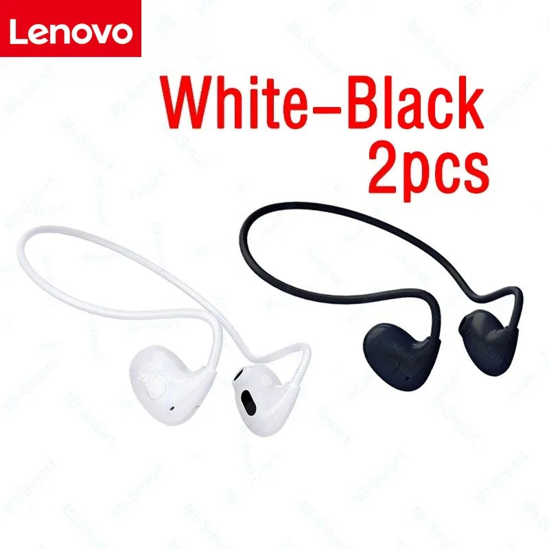 Lenovo Bone Conduction Earphones Bluetooth 5.3 Sports Wireless Headphones Ear Hook Waterproof Headset for Running Driving