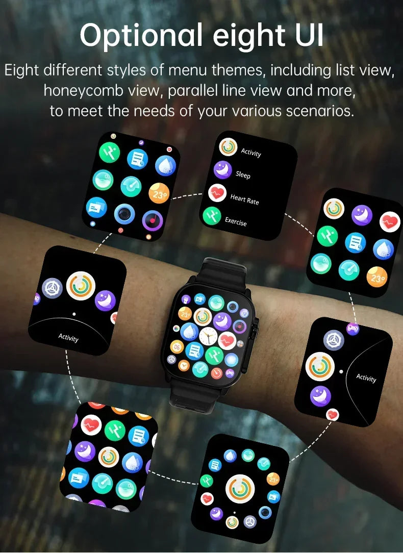 Original T800 Ultra2 Smart Watches 2.19 Inch Smart Watch Bluetooth Call IWO Series 8 Sports Smartwatch Women Men For IOS Android