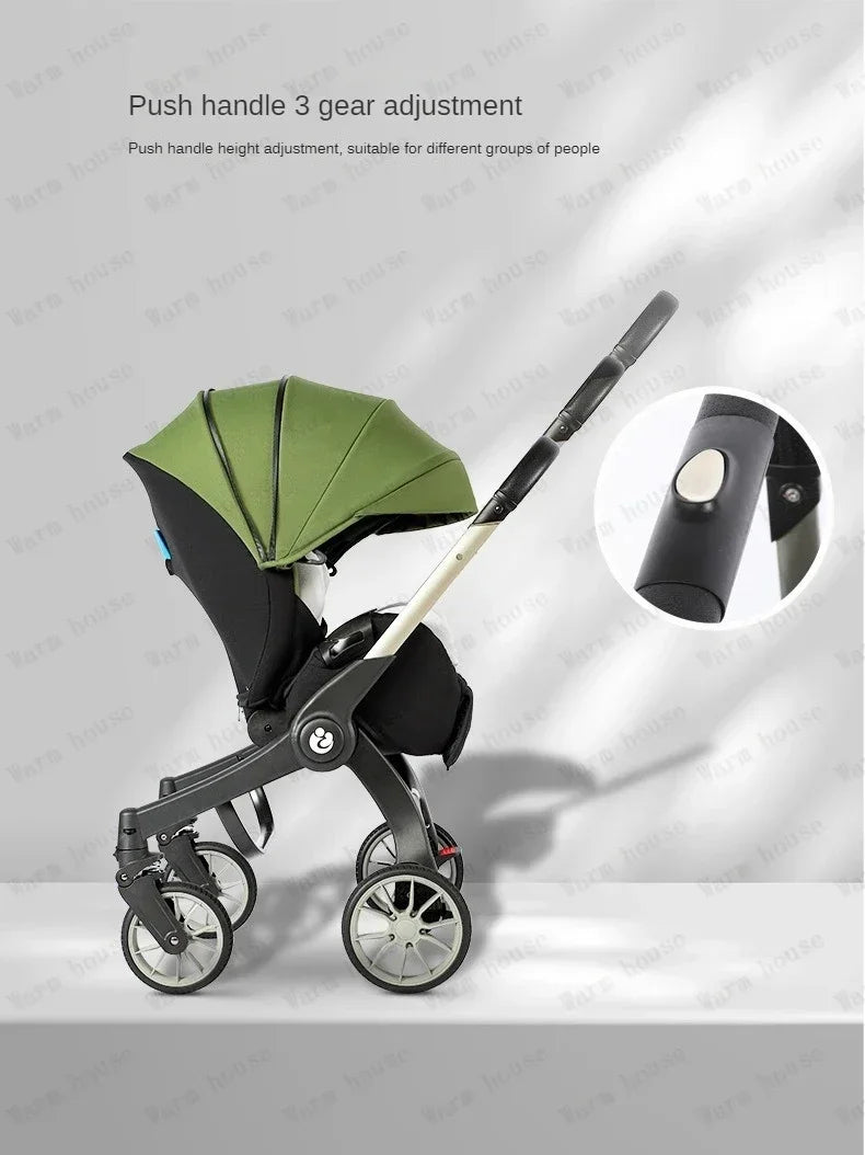 EU STOCK Foldable Lightweight baby stroller Multifunctional Four Wheels poussette bebe 3 en 1 Portable baby wagon