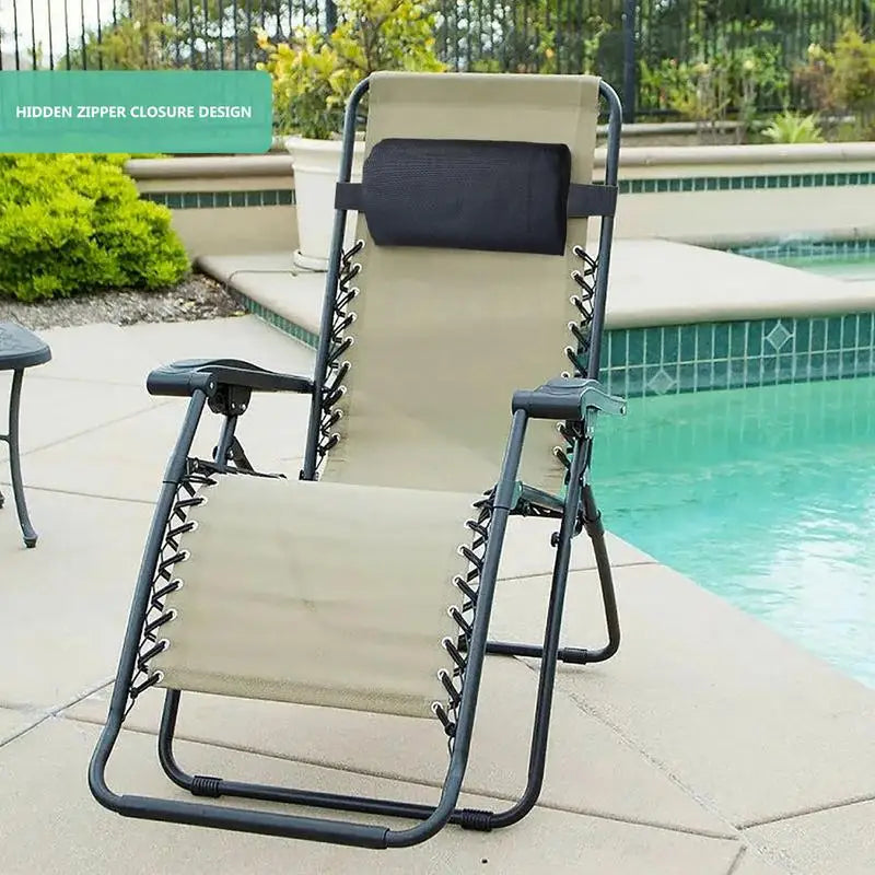 Garden Lounger Cushion Neck Pillow Recliner Headrest Beach Chair Pillow Camp Terrace Lounge Chair Lunch Break Rest Pillow