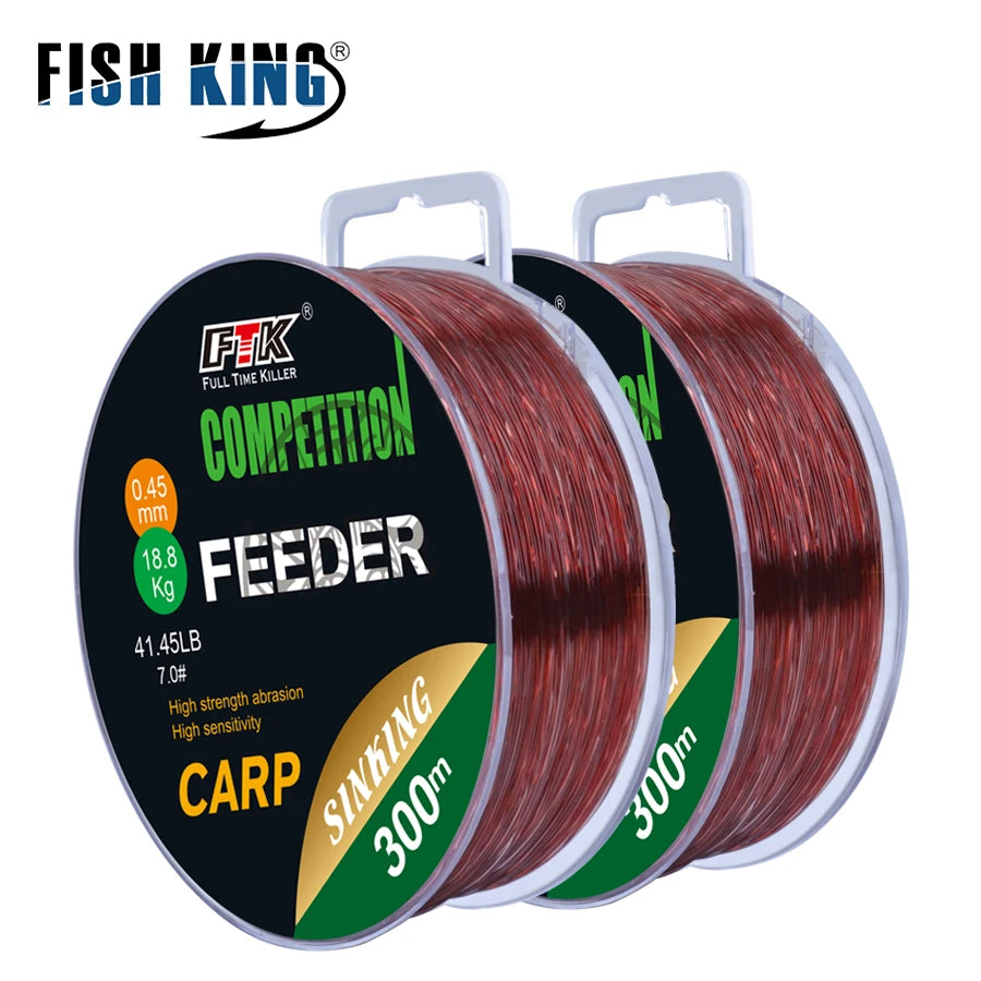 FTK 3D Invisible Carp Fishing Line Nylon150m/300m Super Strong Monofilament Fluorocarbon Tensile Spot Line for Pesca