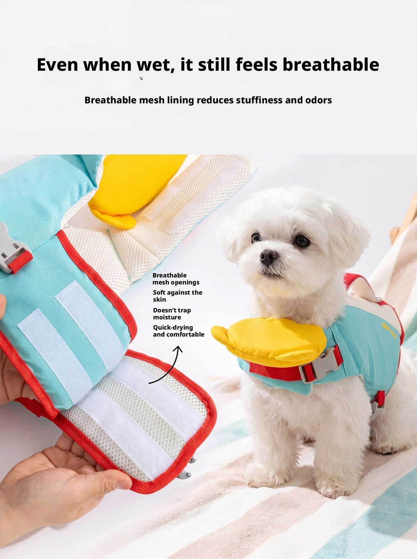 SHINEKNOT Summer Dog Life Jacket Portable Super Large Buoyancy Swimming Suit Small And Medium-Sized Dog Clothing